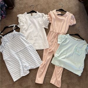 Girls' Pastel Clothing Set for Spring